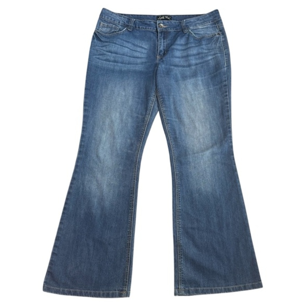 Y2K‎ L.e.i Plus Size 17 Sophia Hipster Flare Jeans Western Denim Trendy 2000s